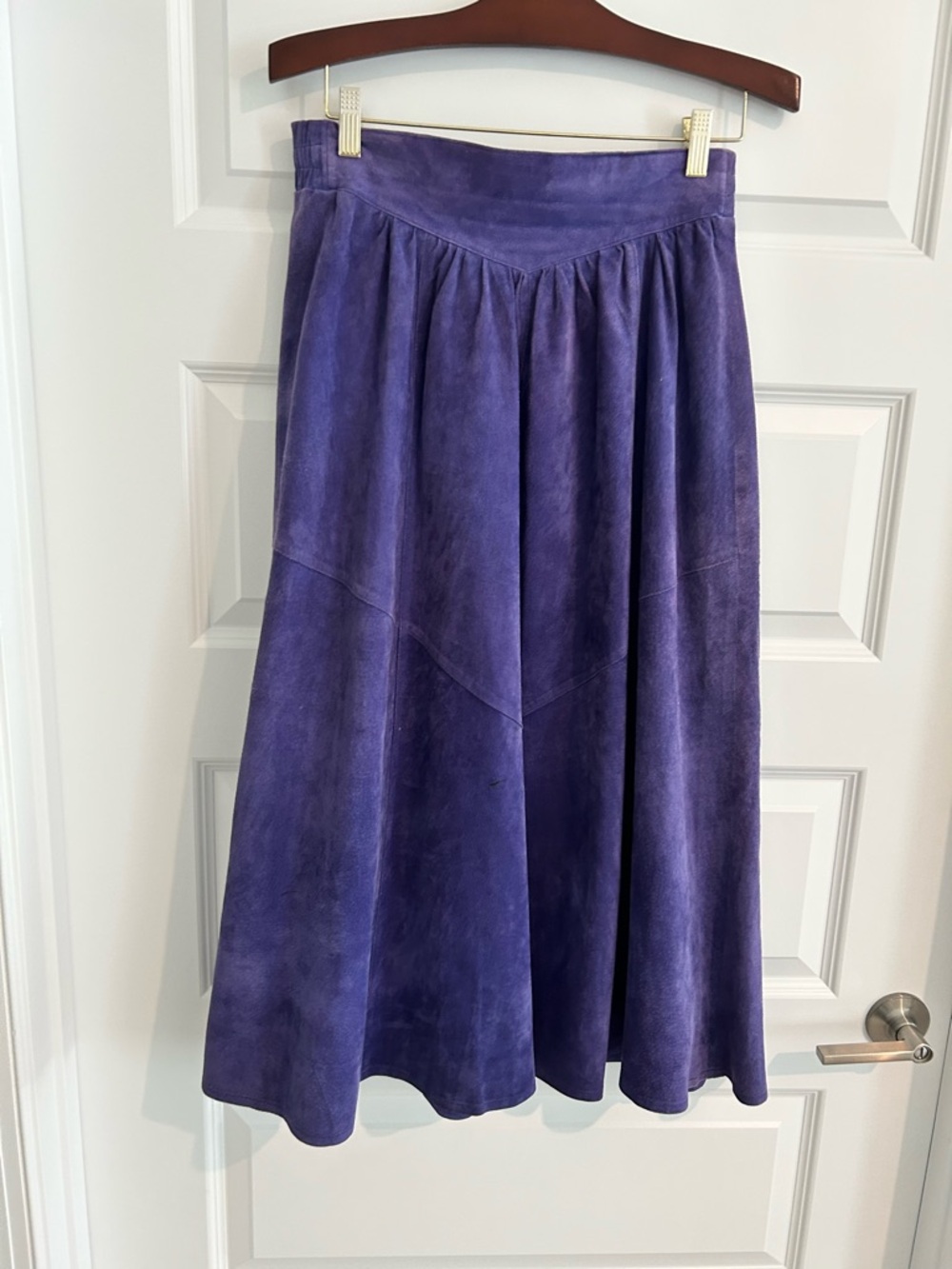 Vintage Greg Adams Suede Skirt Purple Size 8
